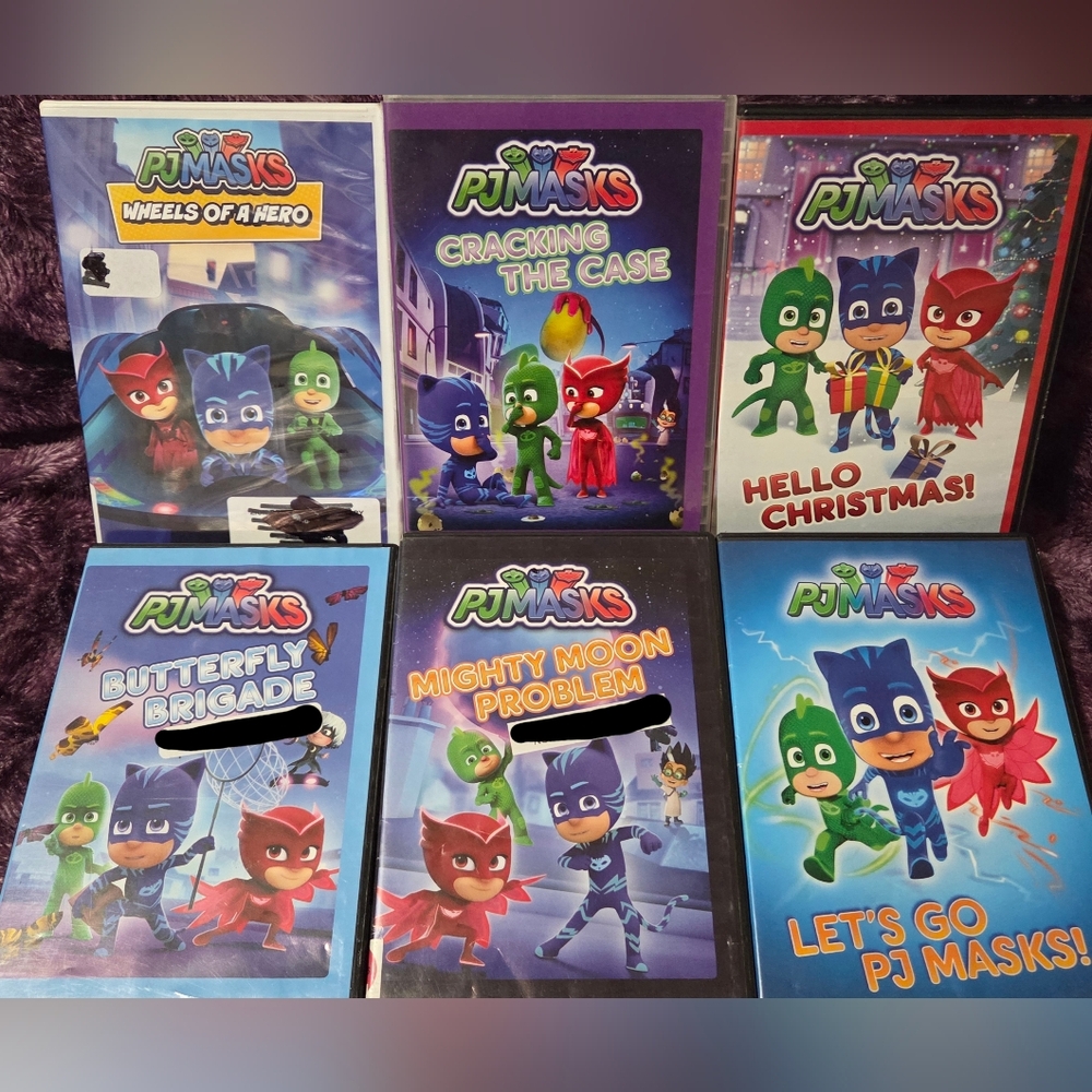 PJ Masks Lot 6 Piece DVD Bundle